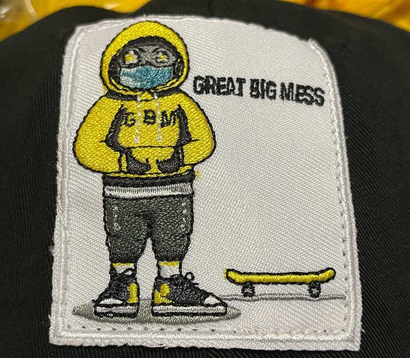 Great Big Mess Embroidered Dad Hat by VLEIGH (Black & Yellow)*