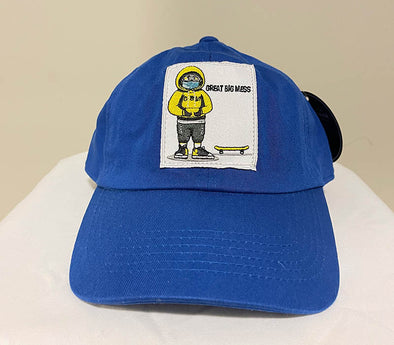 Great Big Mess Embroidered Dad Hat by VLEIGH (Royal Blue & Yellow)