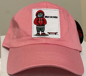 Great Big Mess Embroidered Dad Hat by VLEIGH (Pink & Red)